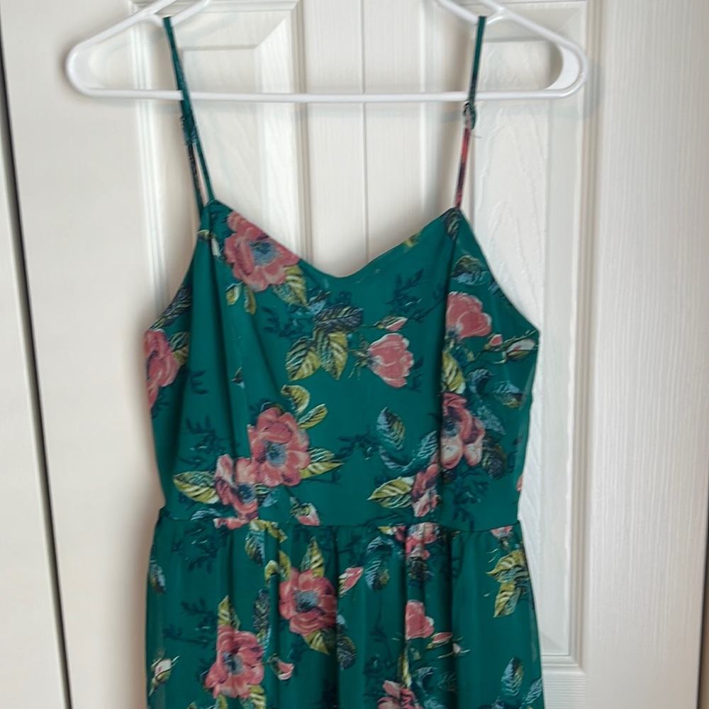 Green maxi dress